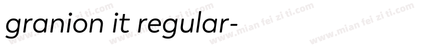 granion it regular字体转换